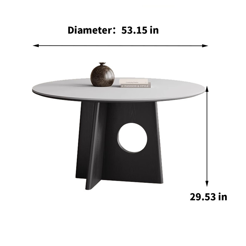 Table de salle à manger Nikesh, H 29,53 po x L 53,15 po x l 53,15 po