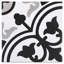 Bliss Black Gothic 8-in. Encaustic Spanish/Moroccan Patterned Matte Porcelain Wall and Floor Tile