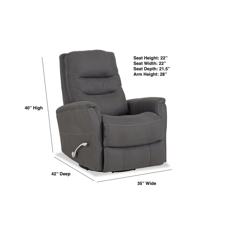 Fauteuil inclinable et oscillant manuel Nantucket, Gris
