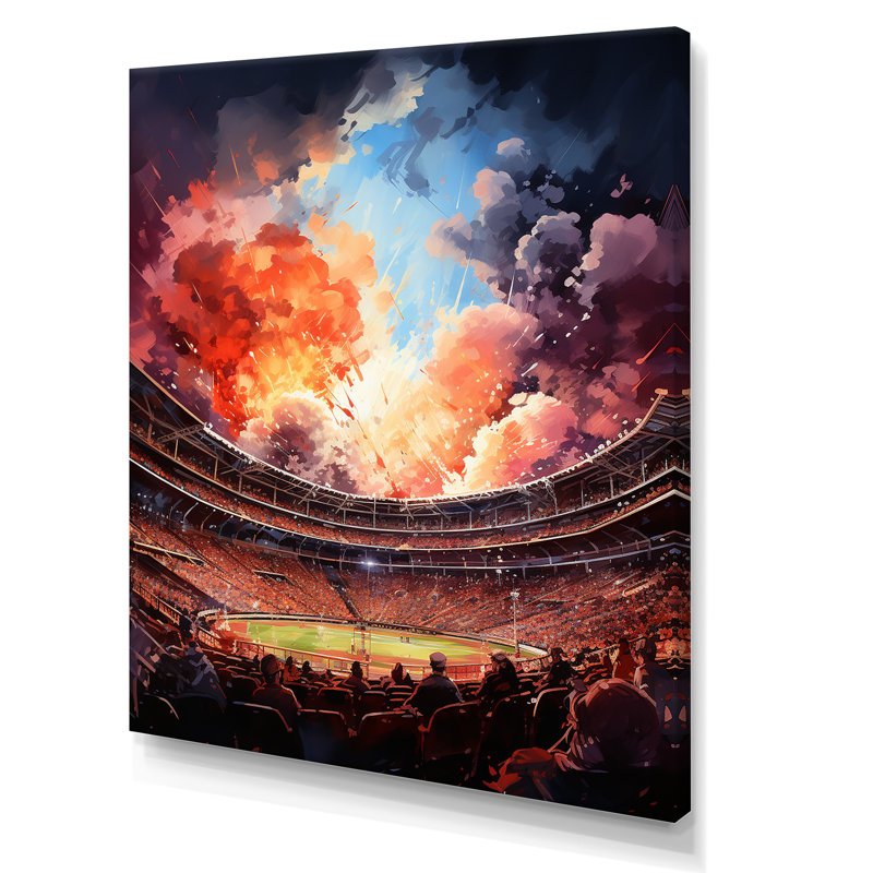 «Sport Stadium In Spotlight VI - Cityscapes», reproduction d'art sur toile, H 44 po x l 34 po x P 1,5 po, Toile tendue