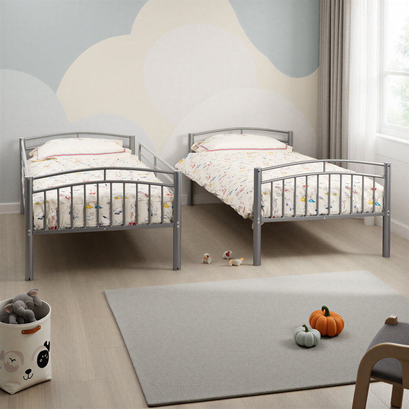 Domenica Single Bunk Bed, Silver