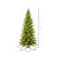 Arbre de Noël artificiel épinette Balsam 12 po x 65 po The Holiday Aisle®, lumières DEL blanc chaud Dura-Lit-1290024526