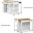 47" Kitchen Island with Extendable Dining Table, Rolling Kitchen Cart with Power Outlets, Rubber Wood Veneer Top & Storage Drawers-923364040