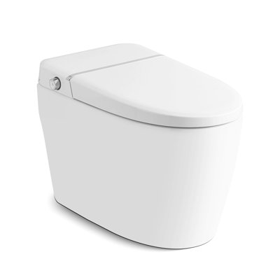 Smart Toilet Bidet Tankless, Auto Open/Close Lid,Auto Flush,Heated Seat,Warm Wash,Elongated Dual Flush One-Piece Toilet
