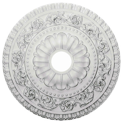 Endurathane Vaduz Ceiling Medallion, 23 1/2"OD x 3 1/2"ID x 2 1/8"P (Fits Canopies up to 3 1/2"), Factory Primed