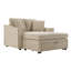 Chaise longue d'intérieur avec coussins et espace de rangement caché pour le salon, la chambre à coucher-131127795