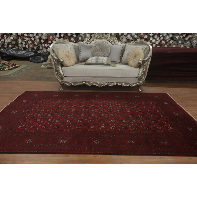 Tribal Red Oriental Afghan Area Rug 6x10