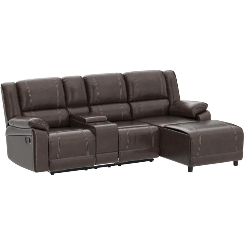 Canapé modulaire en cuir 2 pièces Quintesha