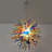 Semi-recessed Ceiling Light Fixture, Hand Blown Coloured Glass Chandeliers With Bulbs
