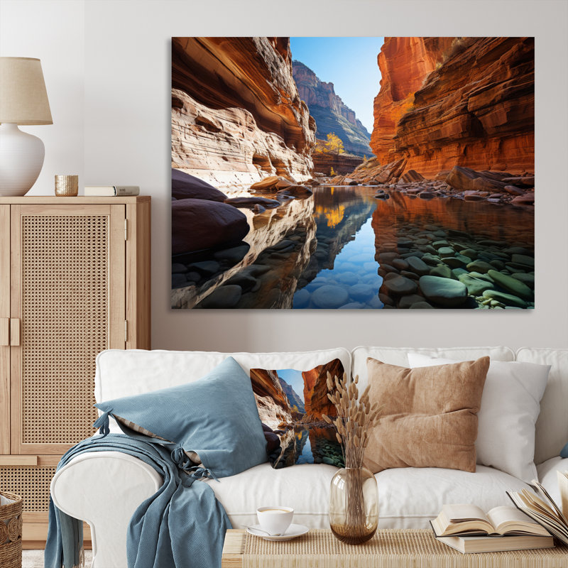 «Canyon Enchantment River», art sur toile Canyon, H 30 po x l 40 po x P 1,5 po, Toile tendue