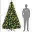 700 arbres de Noël à DEL blanc chaud, 7 pi de sapin double, 2154 pointes, base en métal stable pour la célébration des Fêtes, branche éclairée