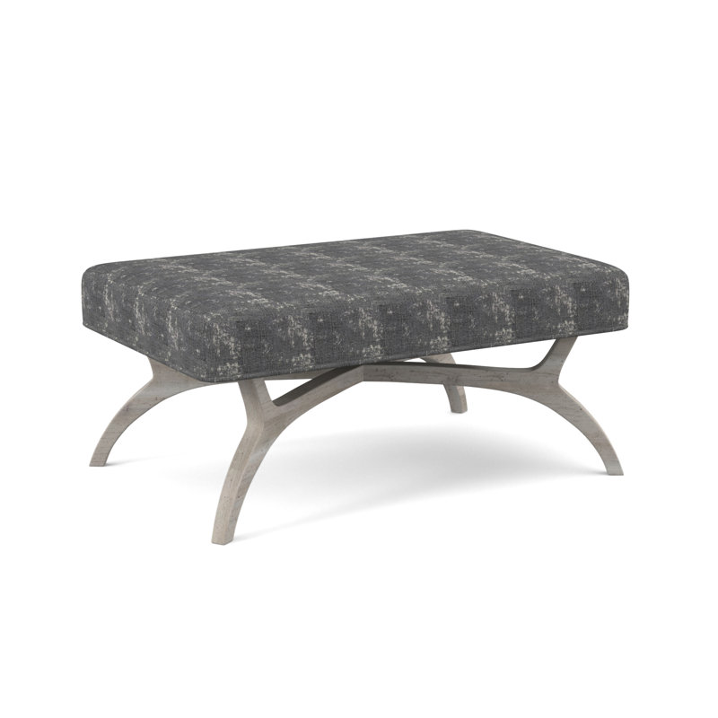 Ansel Upholstered Bench, Bisque, Filigree Ivory
