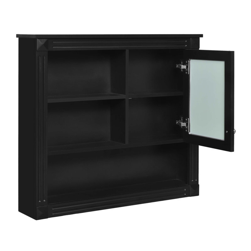 Armoire murale 32 po avec miroir, Noir