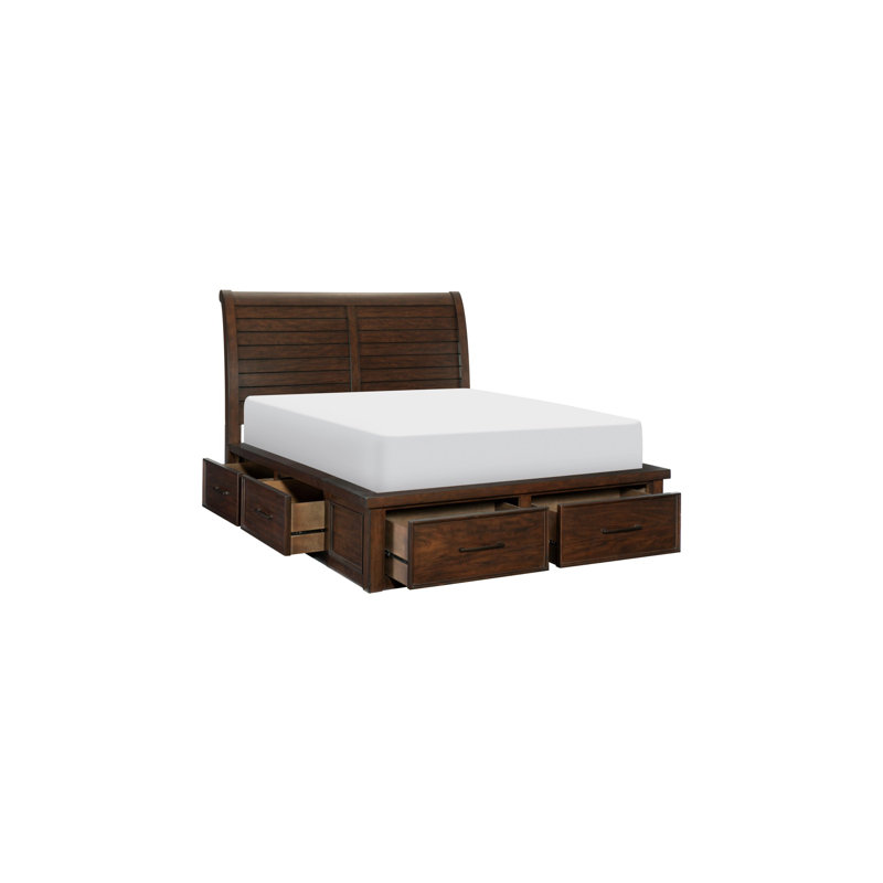 Aule Piece Bedroom Set, Queen, 4 Pieces: Bed, Dresser, Mirror, Nightstand