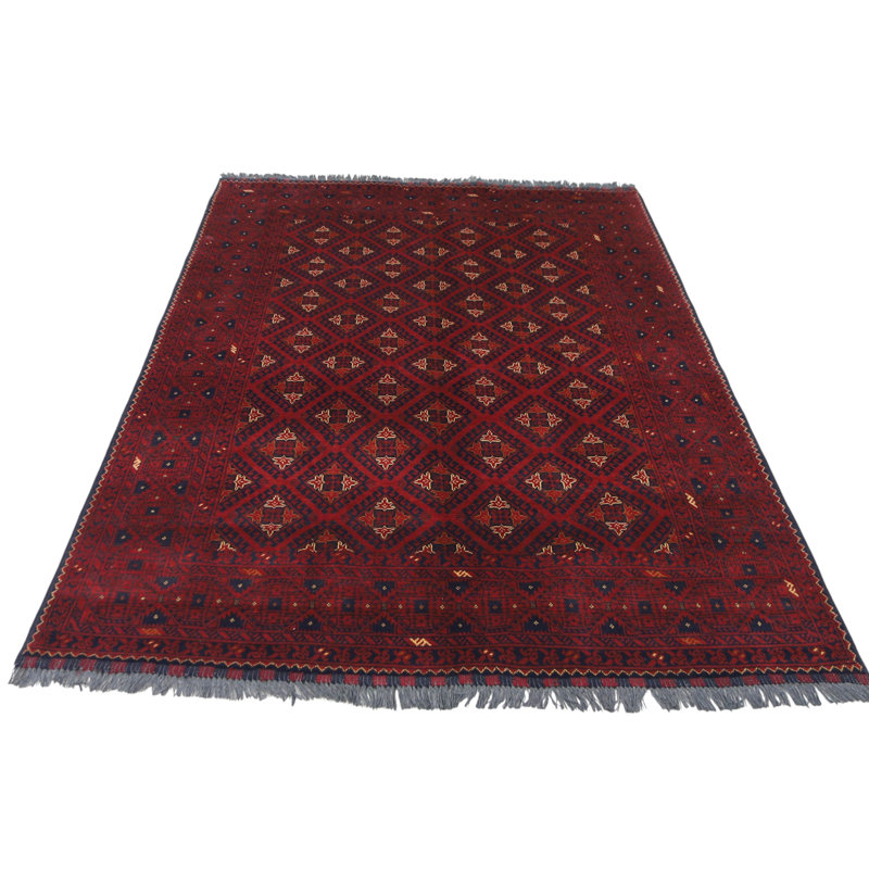 High-Quality Hand-Knotted Red Area Rug