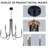 6 - Light Candle Style Dimmable Chandelier