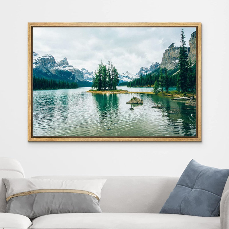 Nature, paysage, hiver, pin, forêt, montagne, lac, Cadre naturel, H 24 po x l 36 po x P 1,5 po