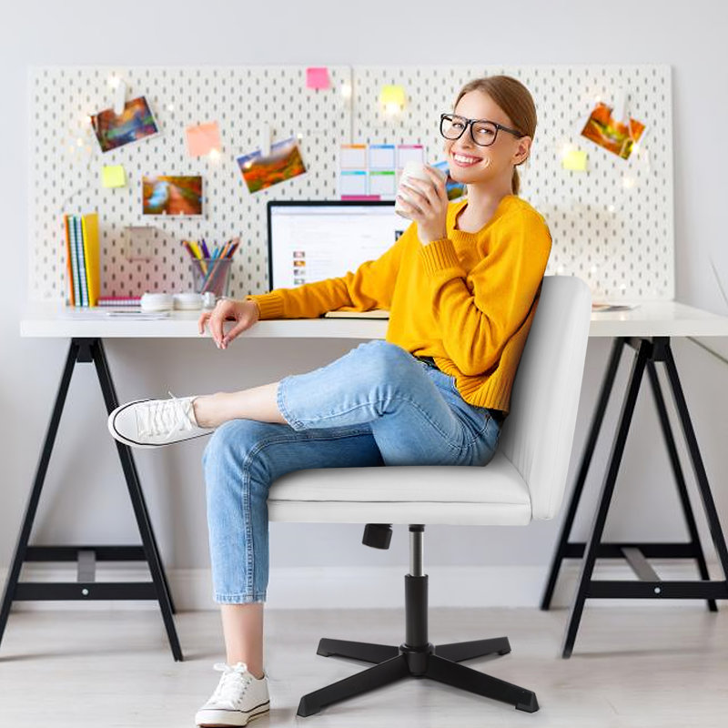Fauteuil de bureau Kiawna Criss, Blanc