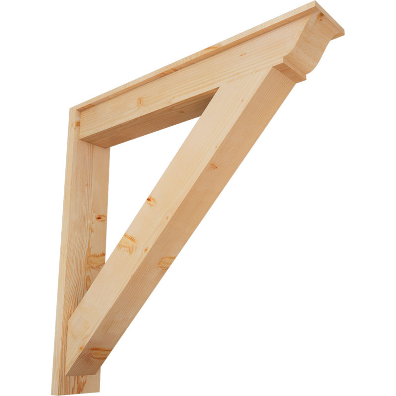 Persienne traditionnelle en bois rustique, P 44 po x H 44 po, Sapin Douglas de 7 1/2 po (lisse)
