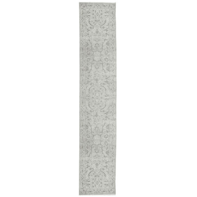 Hand-Knotted High-Quality Light Blue Runner