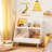 2-Tier Open Bookcase with Feet 5 Cube Toy Storage Display Organizer-459915080