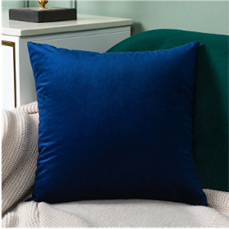Nayelee Square Cushion Cover, Blue