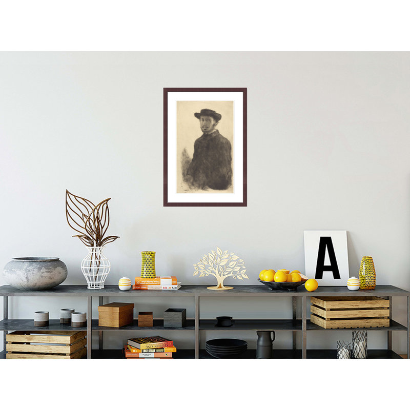 Autoportrait (Edgar Degas par lui-même) par Edgar Degas, impression giclée encadrée, H 29,5 po x l 20,67 po