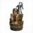 Fountains 5-Tier Vintage Rustic Cascading Water Fountain with LED Lights, 25.5"H for Indoor Outdoor Decor | Concrete / Cement | Walnut Brown