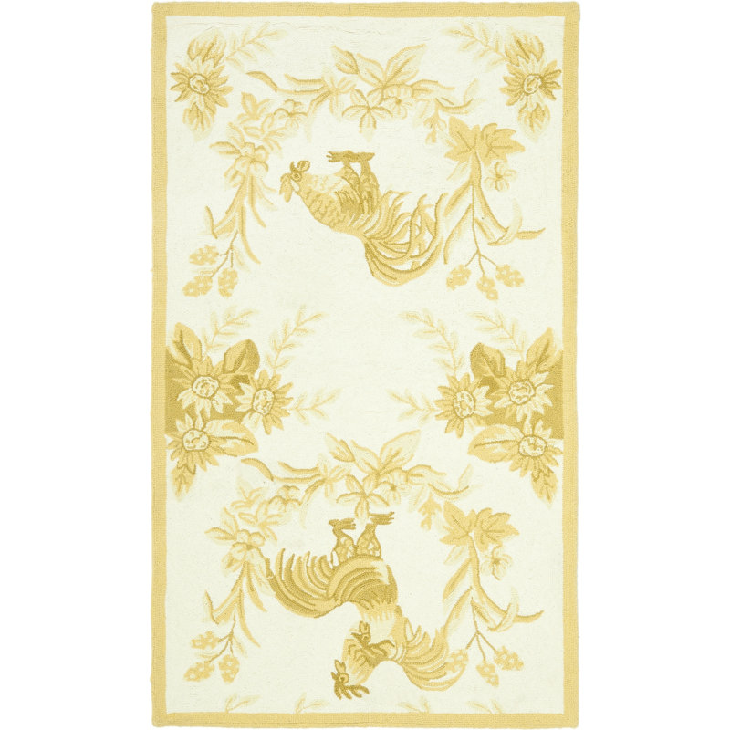 Hand Hooked Wool Pile Abstract Rug