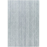 Hand Loomed Geometric Area Rug in Blue