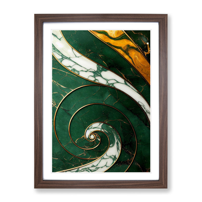 Sensational Abstract No.3 - Framed Print, 64cm H x 46cm W x 2cm D, Walnut