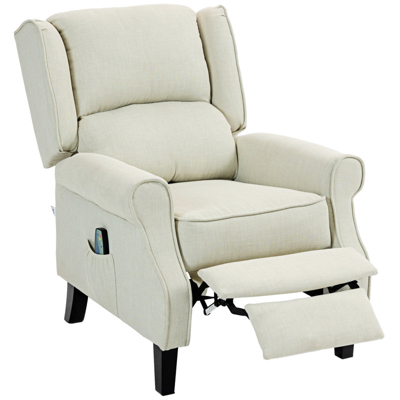 Fauteuil inclinable Vibration Massage, Lin blanc