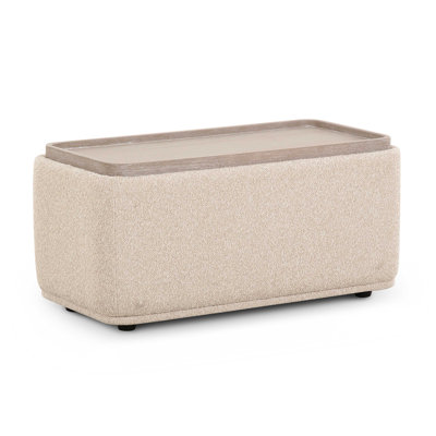 Chylie Sylvie Cream Boucle Hudock Table