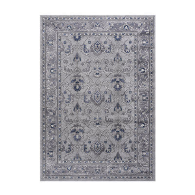 NAAR MARFI Collection 5X7 Grey / Blue / Oriental Area Rug