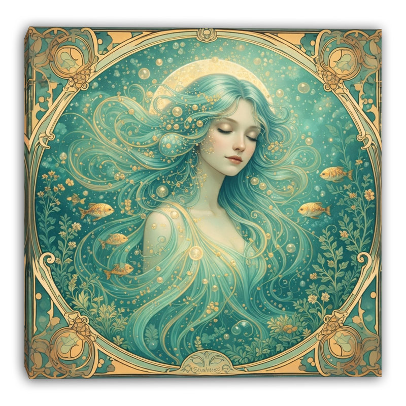 «Blue Solace», art mural sur toile tendue, L 40 po x H 40 po x P 1,5 po