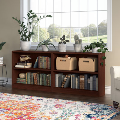 Paulica 2-Piece Paulica 2-Shelf Bookcase with Adjustable Shelves 
