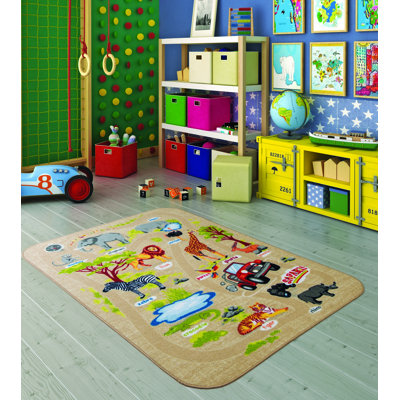 Rectangle Power Loomed Polyamide Rug