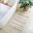 Woven Texture Stripe Bath Rug Natural 22X58"