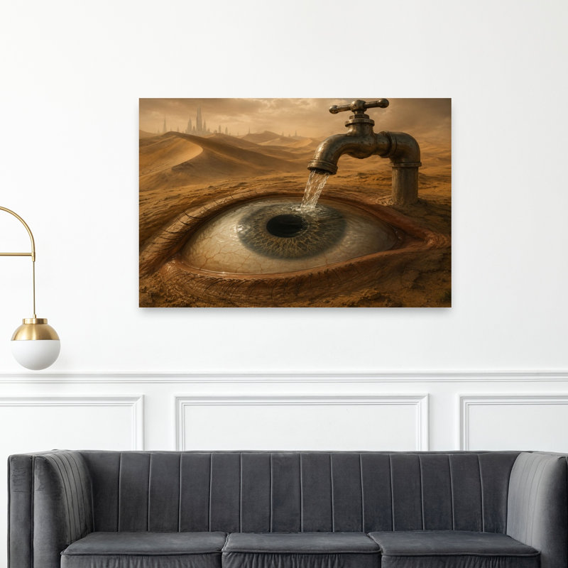 Œil grand ouvert abstrait, impression d'art mural contemporain, H 40 po x l 60 po