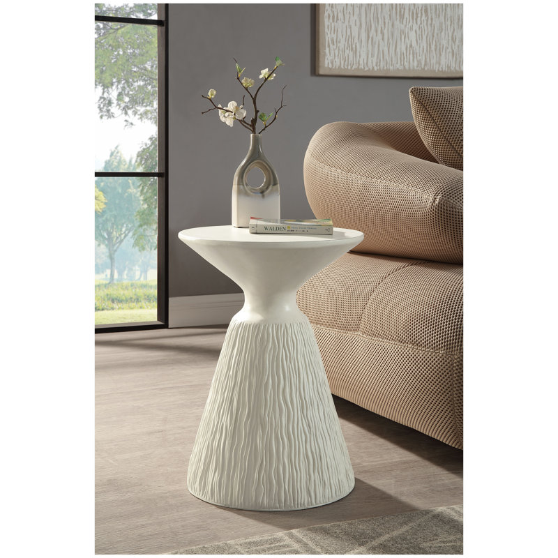 Table d'appoint blanche Duane