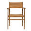 Chaise de patio empilable en teck Amos