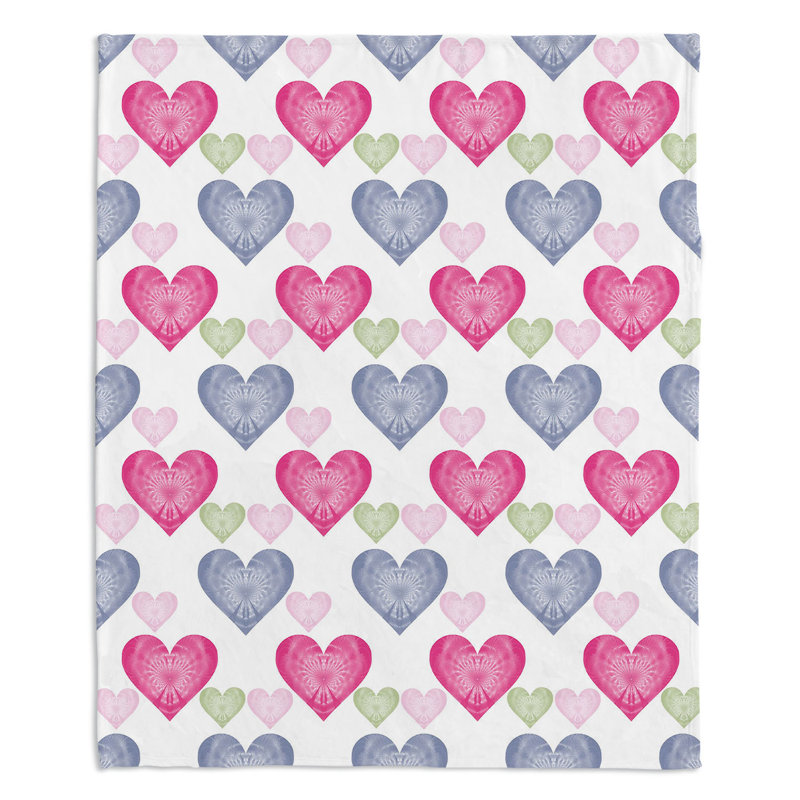  Jeté Hearts in Row, l 68 po x L 80 po