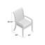 Fauteuil de salle à manger d'extérieur empilable à dossier à lattes avec coussins Kinsler Eucalyptus 