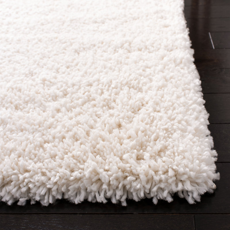 Sador Shag 800 Performance Solid Color Rug, Runner 2'3" x 22', White