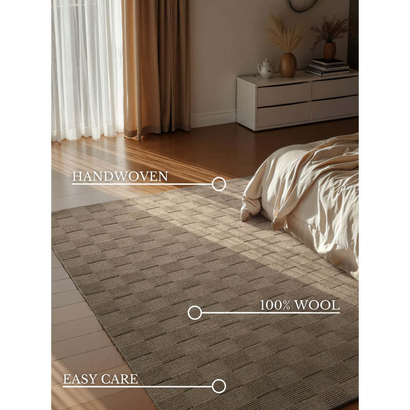 Villeroy & Boch Wool Rug Scala - Natural Living Room Rug with High-Low Texture for Living Room, Dining Room, Bedroom, and Hallway