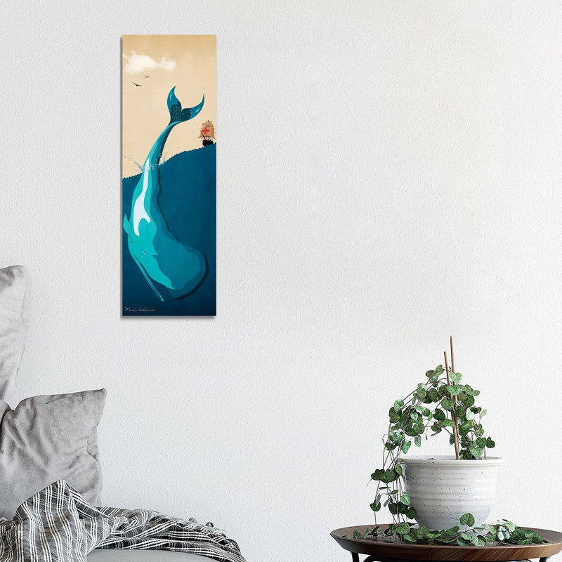 Moby Dick I by Mark Ashkenazi - Wrapped Canvas Panoramic Print, 30.48 cm H x 91.44 cm W x 1.91 cm D