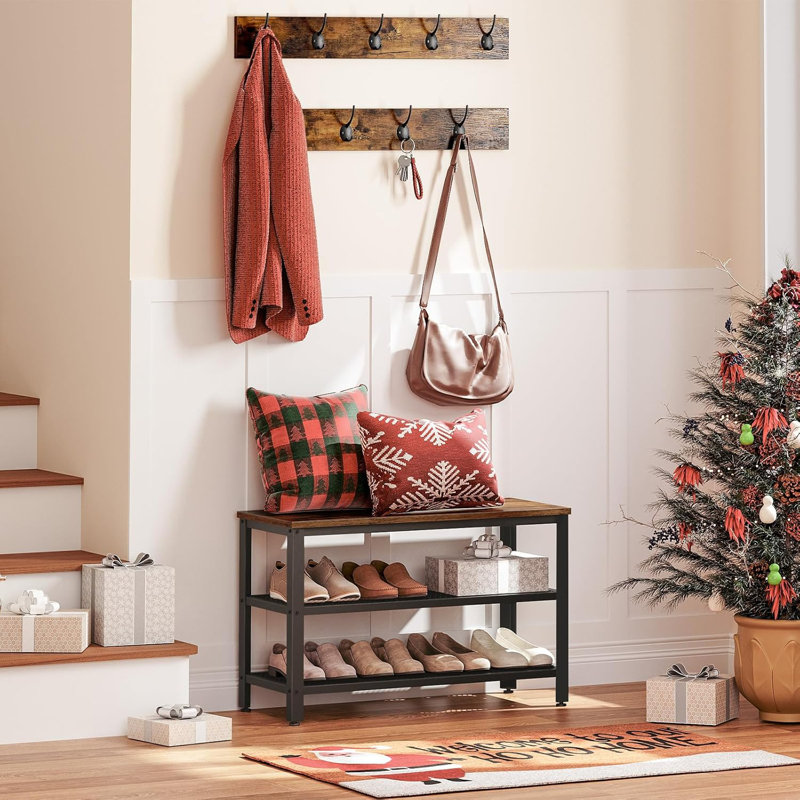 Coat Rack Shoe Bench Set