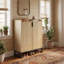 Armoire à chaussures moderne avec portes, étagère à chaussures étroite avec cadre en métal, pour vestibule, couloir, salon, pouvant contenir 25 paires