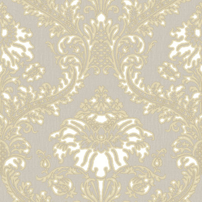 Lecia 10m x 53cm 3D Embossed Metallic Finish Wallpaper Roll