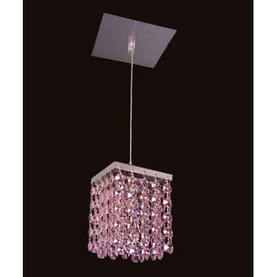 Luminaire suspendu carré simple 1 lumière Mirco